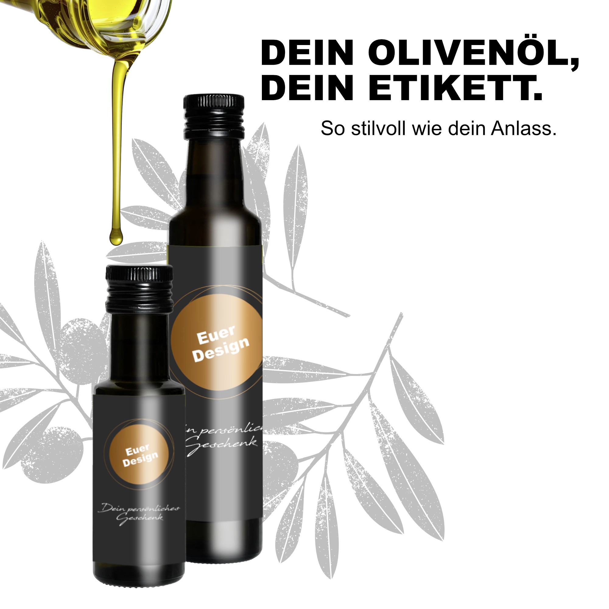 Personalisiertes Olivenöl Personalisierte Geschenke