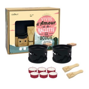 Raclette Stövchen Geschenkset schwarz