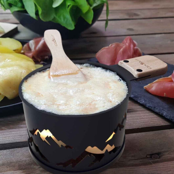 Raclette Stövchen Geschenkset schwarz