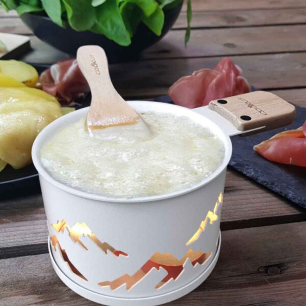 Raclette Stövchen Geschenkset weiß