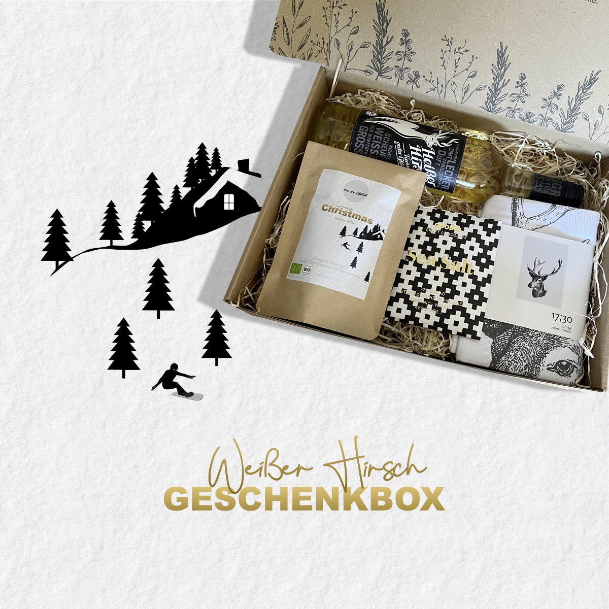 Geschenkbox Weißer Hirsch – Bild 2