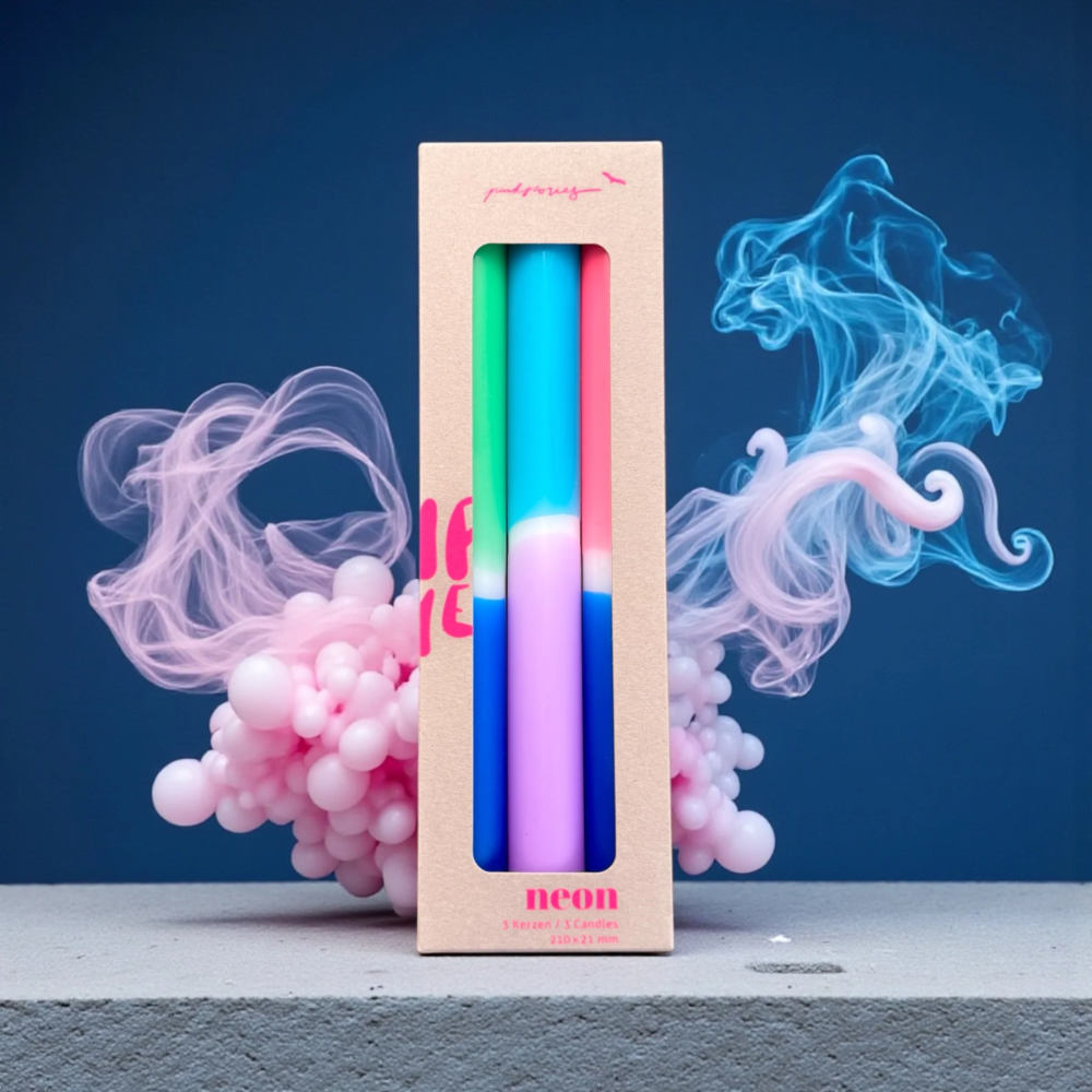 Dip Dye Neon Stabkerzen – Forever Tulum – Bild 2