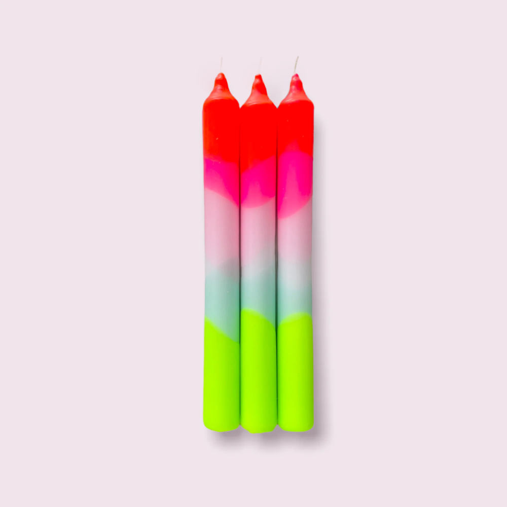 Dip Dye Neon Stabkerzen – Lollipop Trees