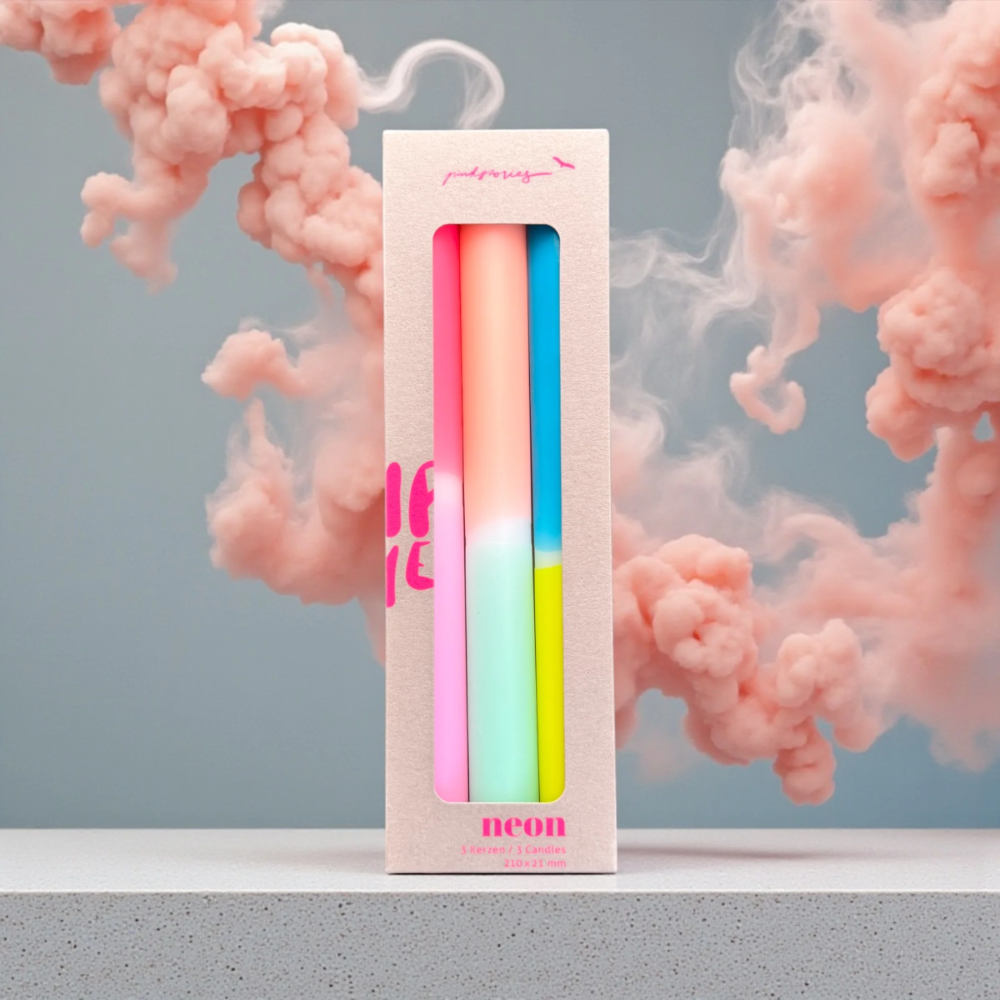 Dip Dye Neon Stabkerzen – Loving South Beach – Bild 2