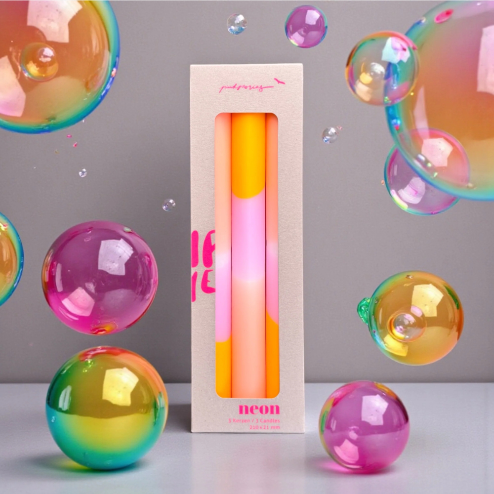 Dip Dye Neon Stabkerzen – Valentine Bunny – Bild 2